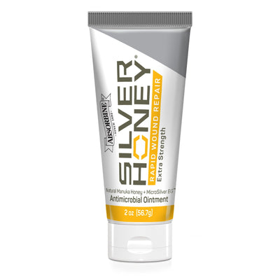Silver Honey Rapid Wound Repair extra strength antimicrobial ointment 2 ounce tube.