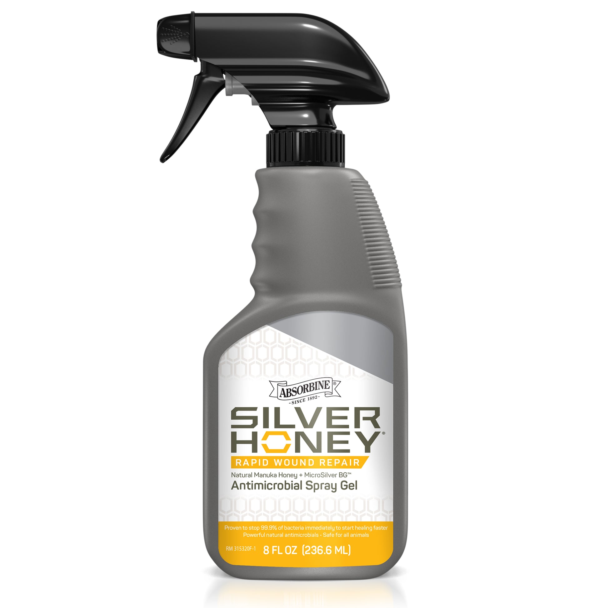 Silver Honey Rapid Wound Repair Antimicrobial Spray Gel 8 fluid ounces.