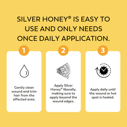 Silver Honey is easy to use and only needs once daily application.